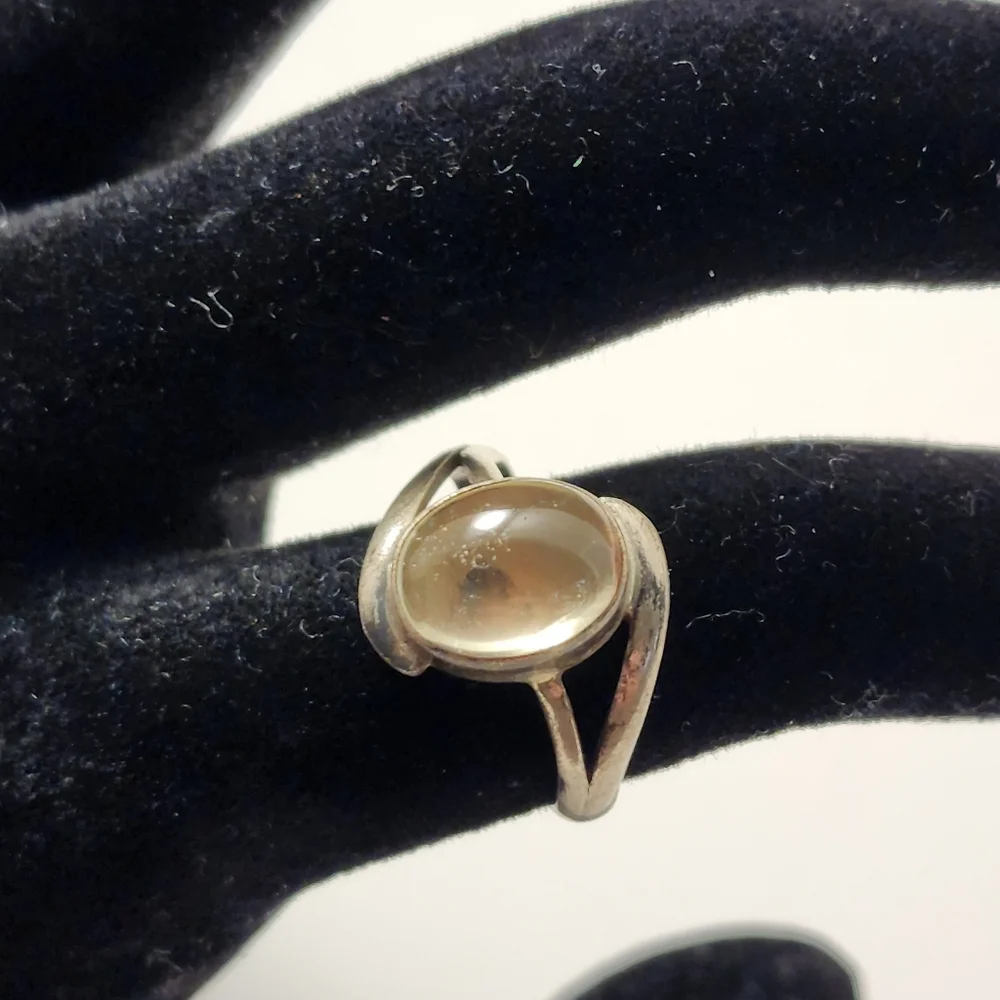 Sterling silver & citrine ring - Picture 1 of 4